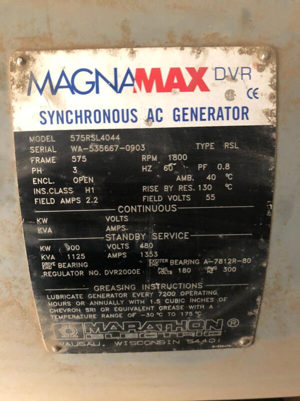 Used Detroit 900kW / 1,125kVA Generator - Image 2