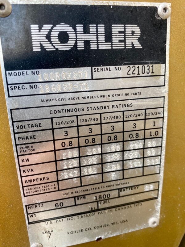 Used 100kW  Generator - Image 7