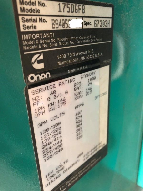 Good Used 175kW Generator Set - Image 10
